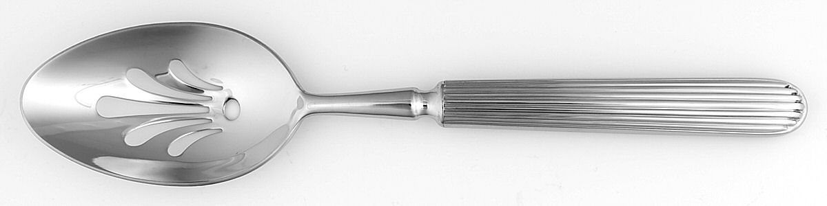 Sonata (Stainless) Pierced Tablespoon (Serving Spoon) by Wedgwood Silver-1