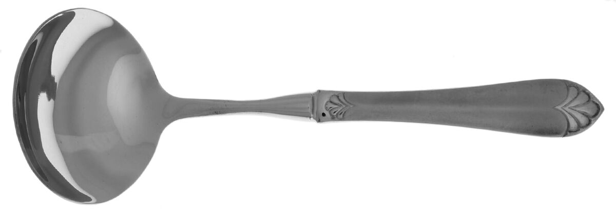 St Regis (Stainless-Frosted) Gravy Ladle with No Spout Stainless Bowl HC by Wallace Silver-1