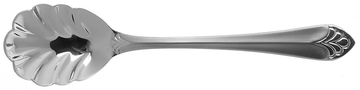 St Regis (Stainless-Frosted) Sugar Shell Spoon by Wallace Silver-1