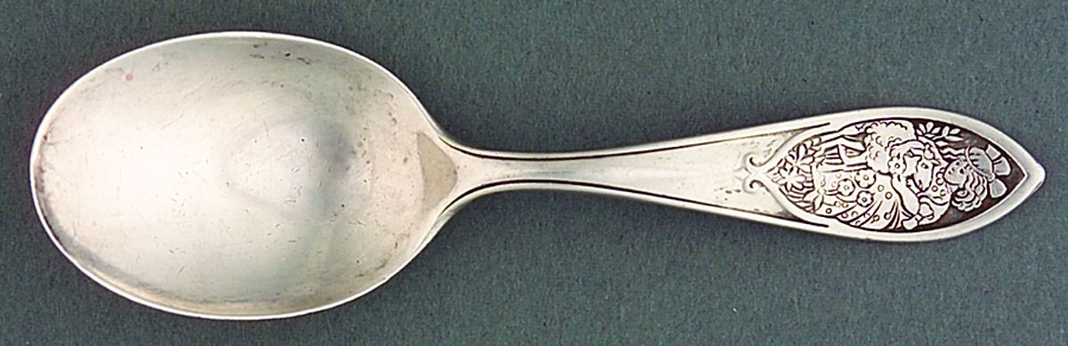 WBK1 (Sterling) Straight Handle Baby Spoon by Wm B Kerr-1