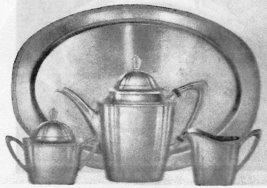 Serenade (Silverplate, Hollowware) (4 Piece) Silverplate Tea Set by Wallace Silver-1