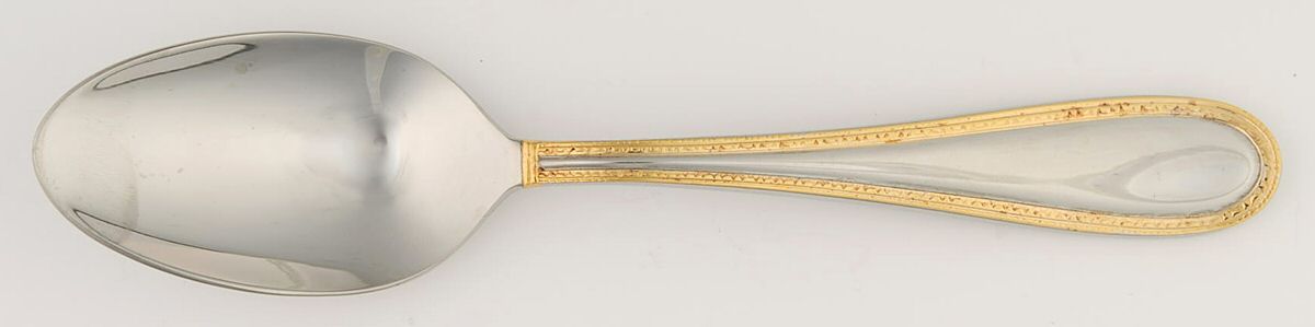 Vera Lace Gold (Stainless) Place/Oval Soup Spoon by Wedgwood Silver-1