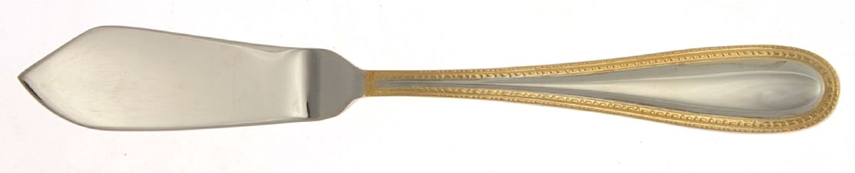 Vera Lace Gold (Stainless) Flat Handle Master Butter Knife by Wedgwood Silver-1