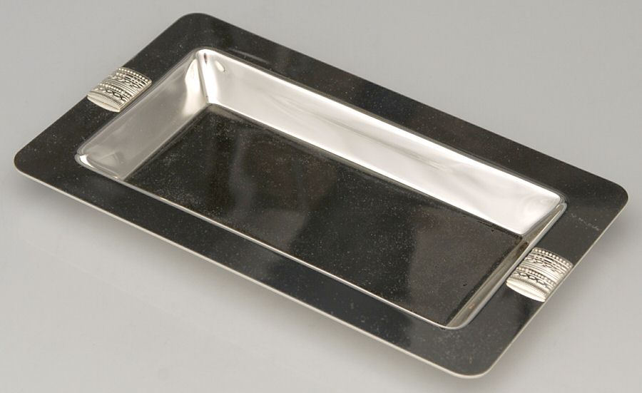 With Love (Metal, Hollowware) Rectangular Tray by Wedgwood Silver-1