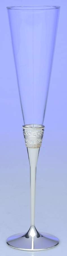 With Love (Metal, Hollowware) Glass & Silver Champagne Flute by Wedgwood Silver-1