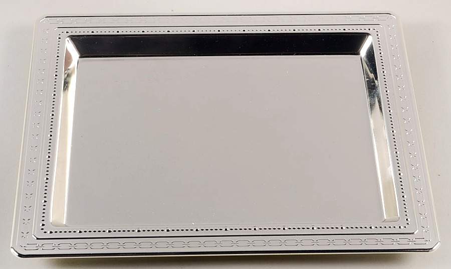 With Love (Metal, Hollowware) 10" Rectangular Tray by Wedgwood Silver-1