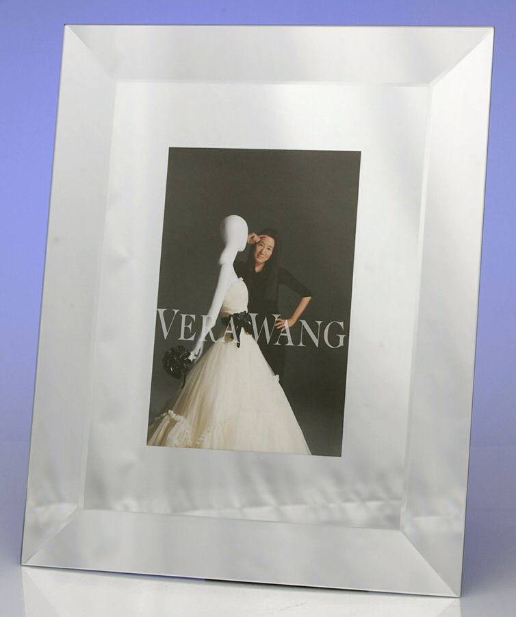 Step and Beveled (Metal, Hollowware) Frame-Holds 4" X 6" by Wedgwood Silver-1
