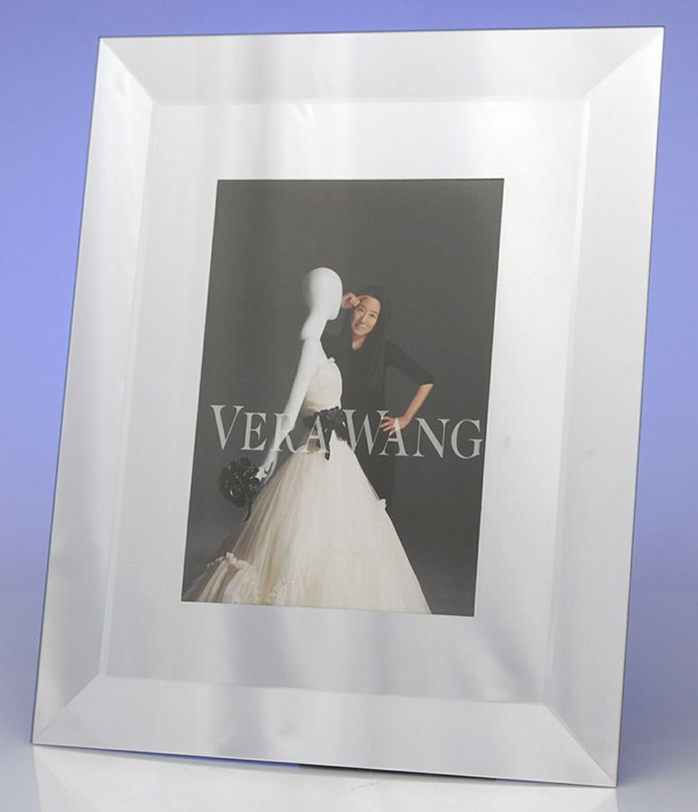 Step and Beveled (Metal, Hollowware) Frame-Holds 5" X 7" Picture by Wedgwood Silver-1