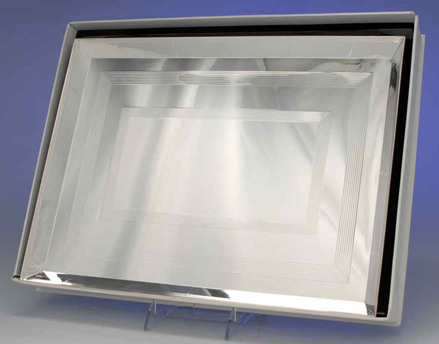 Challis (Silverplate, Hollowware) 16" Rectangular Tray by Wedgwood Silver-1