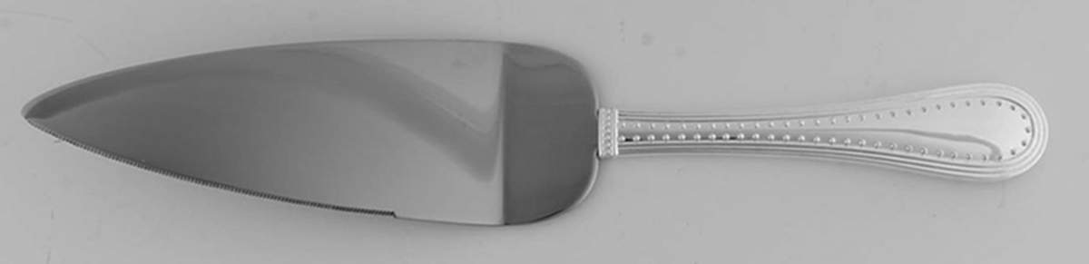 Grosgrain (Silverplate, Hollowware) Cake Server with Stainless Blade by Wedgwood Silver-1