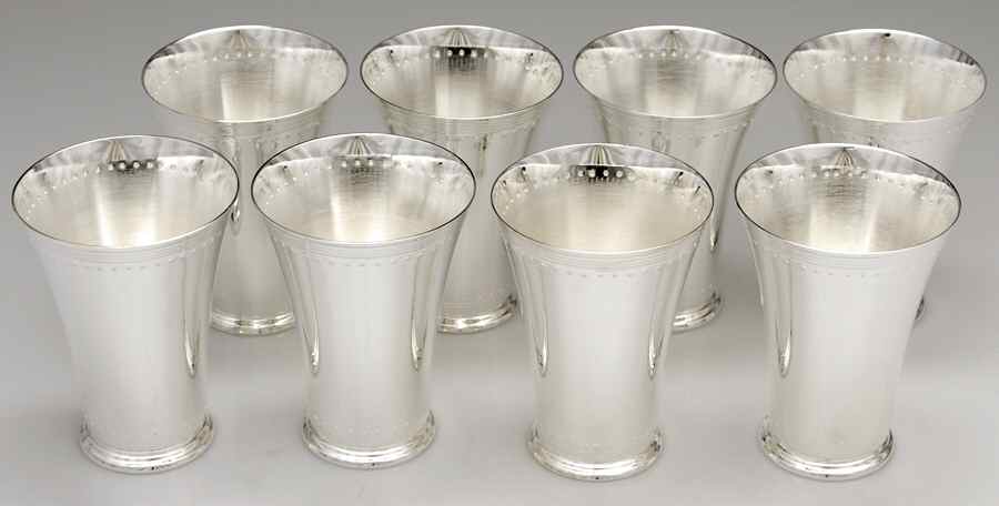 Grosgrain (Silverplate, Hollowware) Mint Julep - Set of 8 by Wedgwood Silver-1