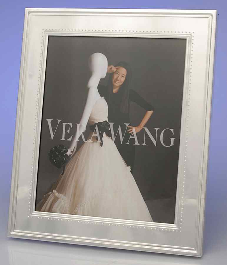 Grosgrain (Silverplate, Hollowware) Frame Holds 8" X 10" by Wedgwood Silver-1