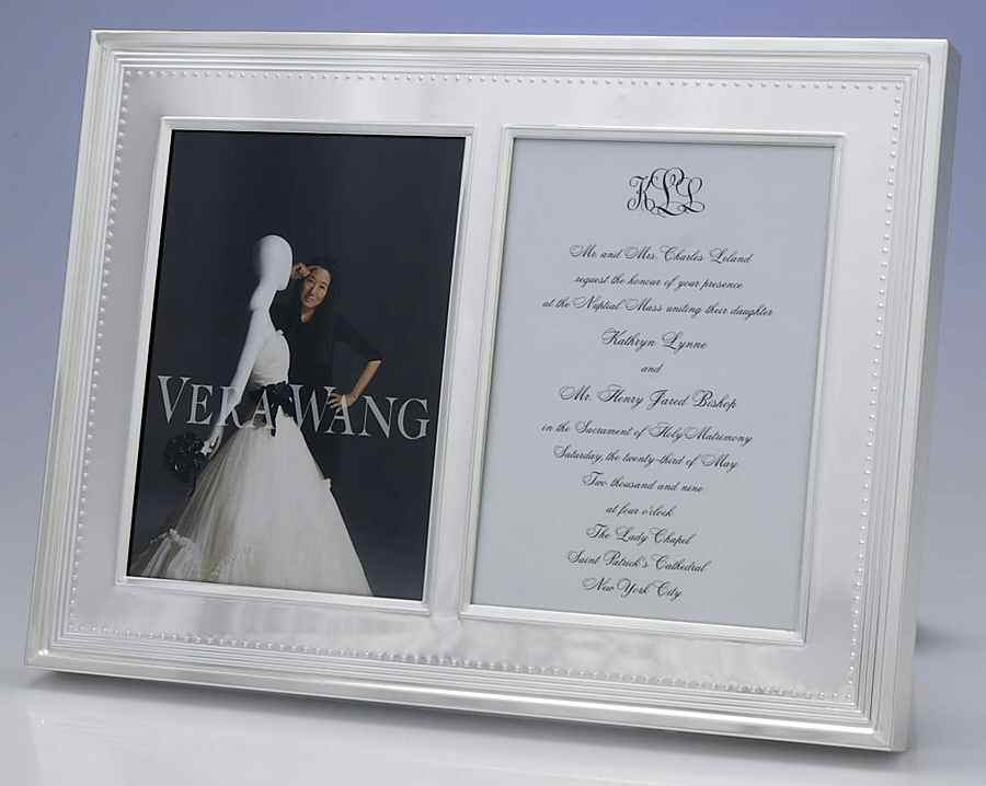 Grosgrain (Silverplate, Hollowware) Invitation Frame by Wedgwood Silver-1