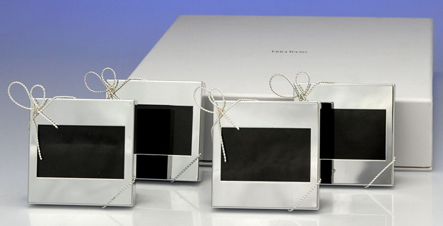 Love Knots (Hollowware) Place Card Holder - Set of 4 Boxed by Wedgwood Silver-1