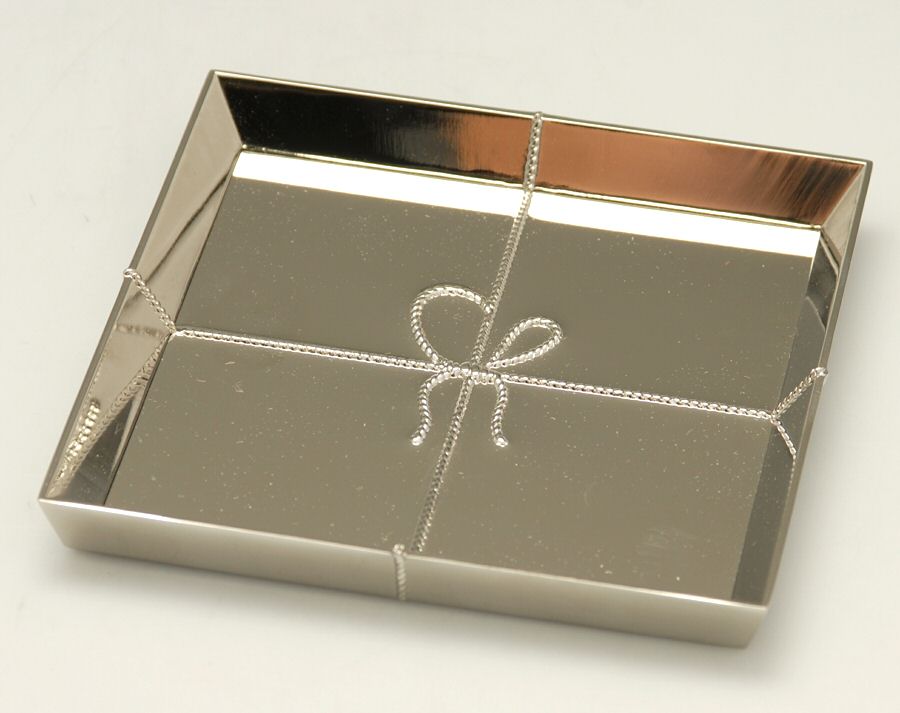 Love Knots (Hollowware) 4" Square Tray by Wedgwood Silver-1