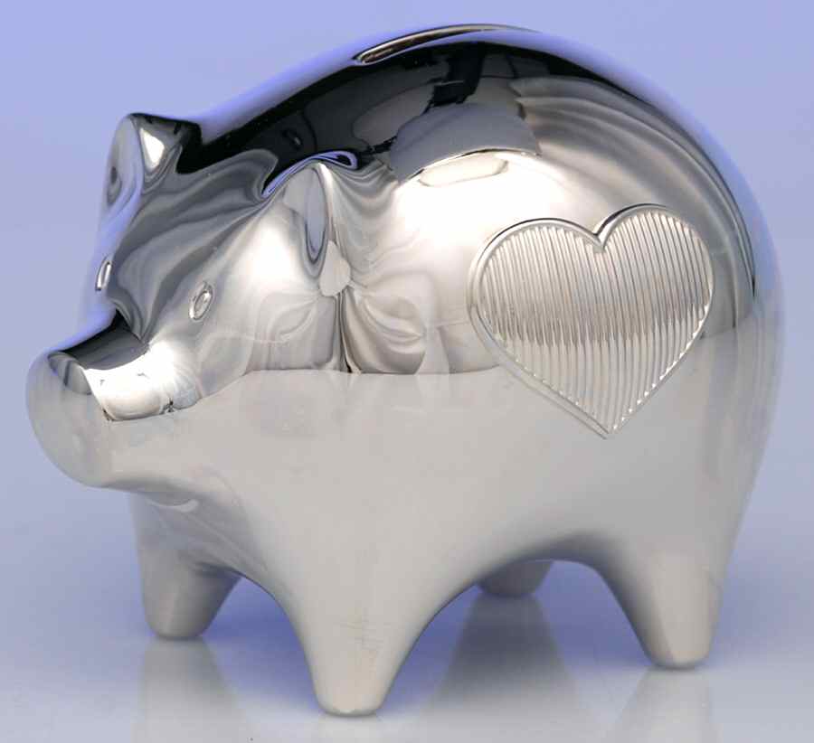 Vera Wang Baby (Silverplate, Holloware) Bank by Wedgwood Silver-1