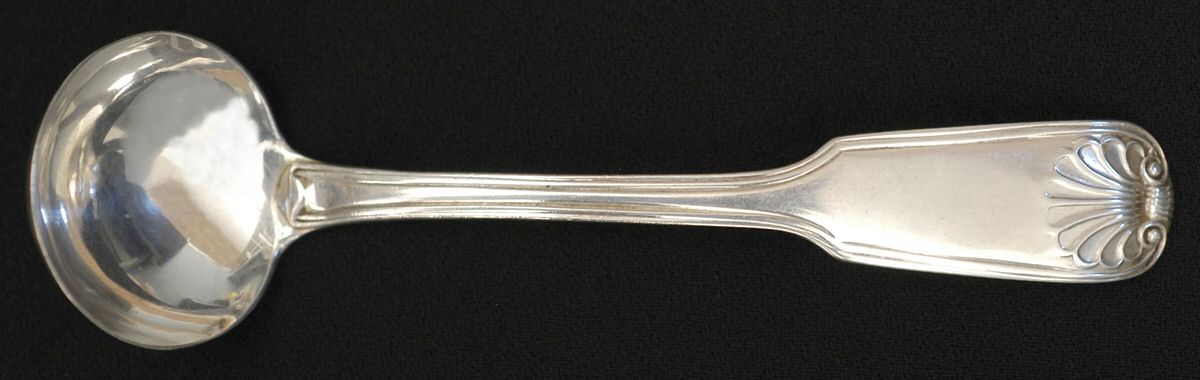 WME4 (Sterling) Sauce Ladle, Solid Piece by William Eaton-1