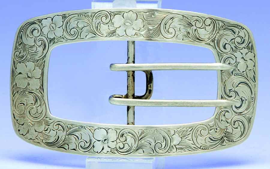 2778E (Sterling, Hollowware) Belt Buckle by Wm B Kerr-1