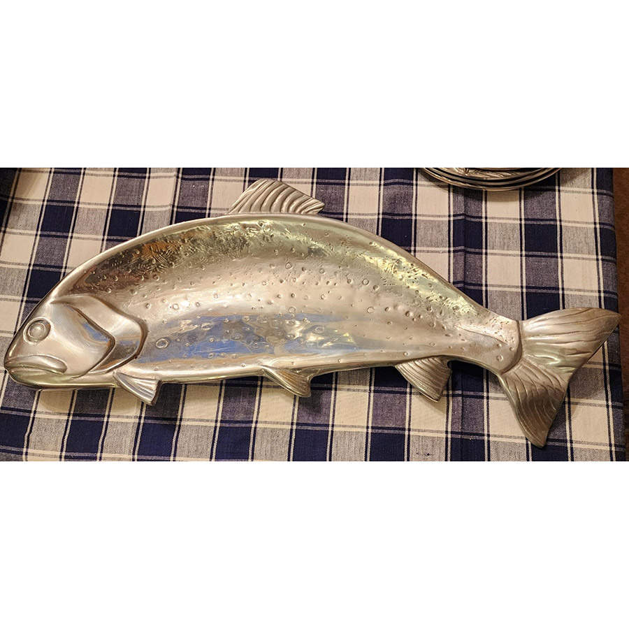 Creel & Trout (Hollowware) 22" Oval Serving Platter by Wilton Armetale-1