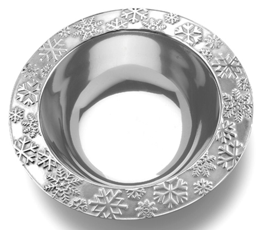 Snowflake (Hollowware) 11" Round Serving Bowl by Wilton Armetale-1