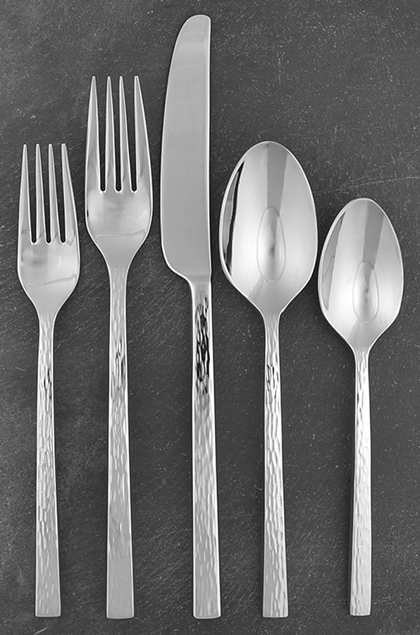 Hammered (Stainless) 5 Piece Place Setting by Wedgwood Silver-1