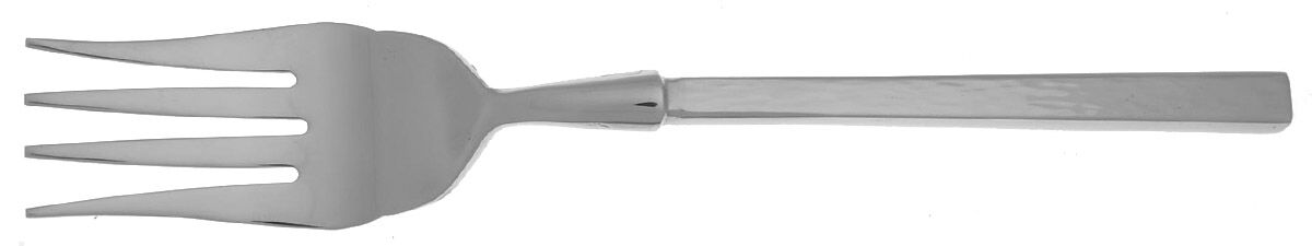Hammered (Stainless) Cold Meat Fork Large, Stainless Tines HC by Wedgwood Silver-1