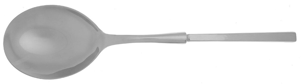 Hammered (Stainless) Casserole Spoon with Smooth Stainless Bowl HC by Wedgwood Silver-1
