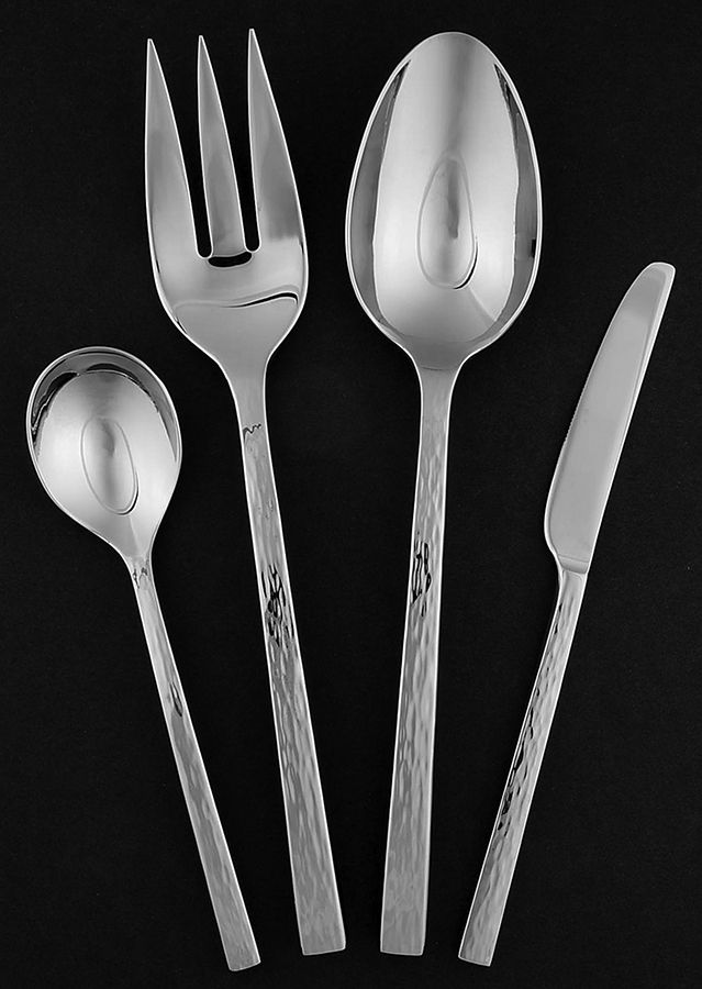 Hammered (Stainless) 4-Piece Hostess Set by Wedgwood Silver-1
