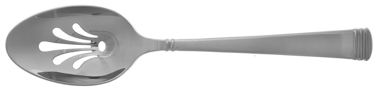 Recital (Stainless) Pierced Tablespoon (Serving Spoon) by Wedgwood Silver-1