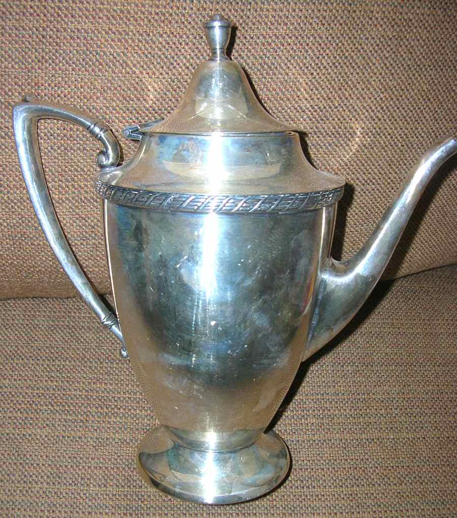 M500 (Silverplate, Hollowware) Silverplate Coffee Pot by Wallace Silver-1