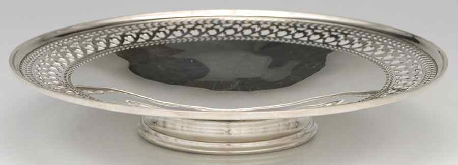 4172 (Sterling, Hollowware) Footed Sterling Sandwich Plate by Watson-1