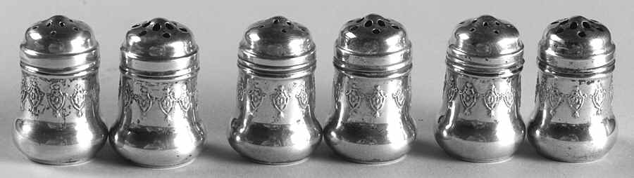 7714 (Sterling, Hollowware) Individual Salt and Pepper (3 Sets) by Weidlich Silver-1