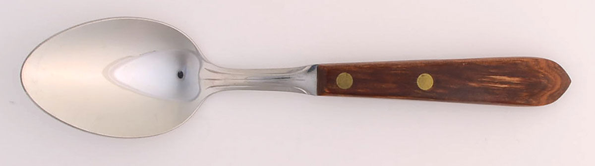Town and Country Brown Maple (Stainless) Spoon-Dessert/Oval Soup by Washington Forge-1