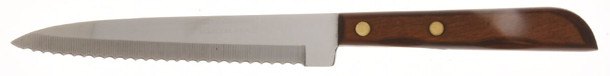 Town and Country Brown Maple (Stainless) Individual Steak Knife Hollow Handle Serrate Blade by Washington Forge-1