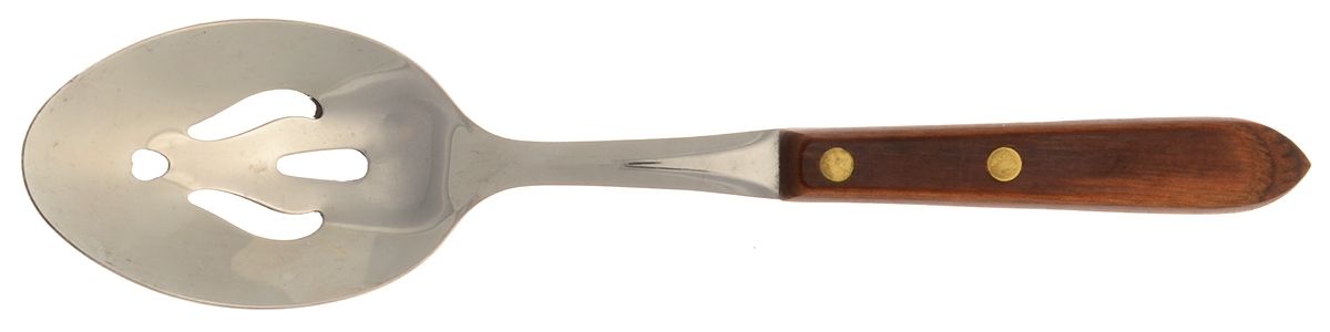 Town and Country Brown Maple (Stainless) Pierced Tablespoon (Serving Spoon) by Washington Forge-1