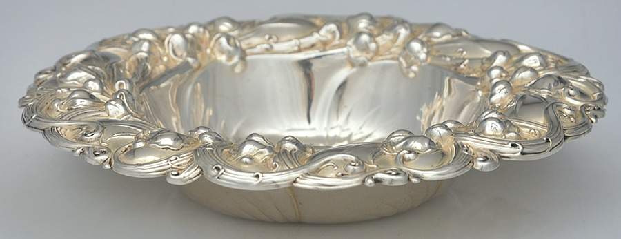 Lily of the Valley (Sterling, Hollowware) 5" Bon Bon Bowl by Whiting Manf Co-1