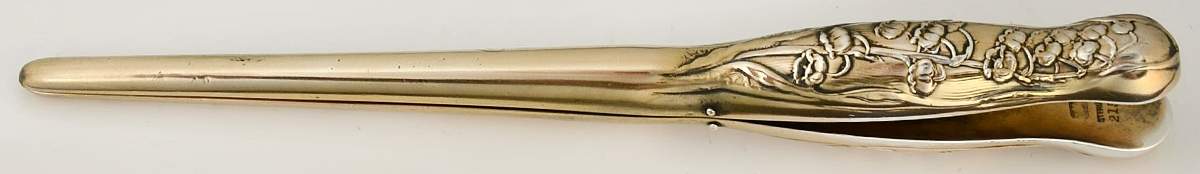 Lily of the Valley (Sterling, Hollowware) Sterling Glove Stretcher by Whiting Manf Co-1