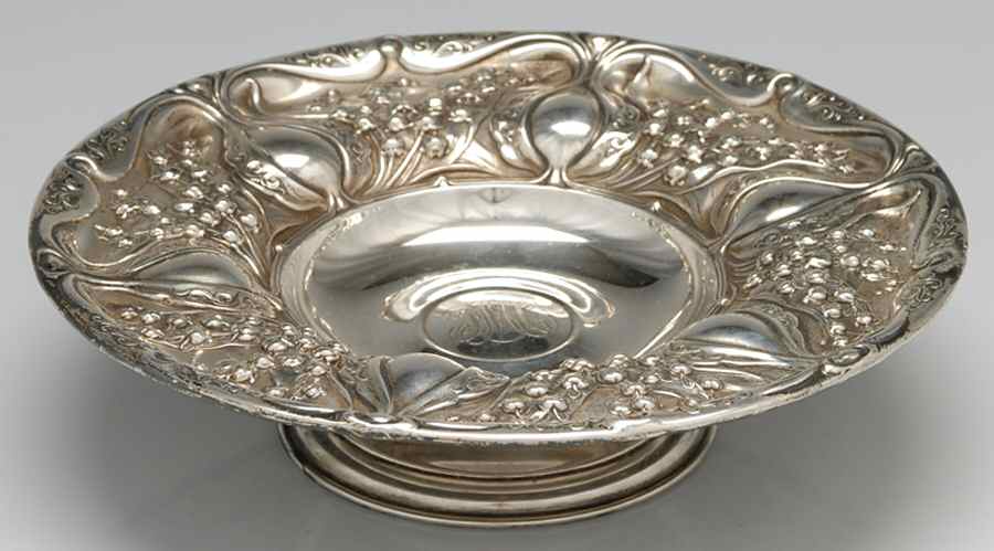 Lily of the Valley (Sterling, Hollowware) Round Compote (Height X Width) by Whiting Manf Co-1