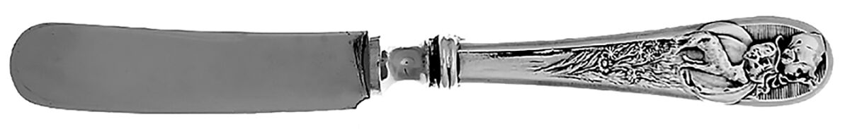 Mary Had a Little Lamb (Sterling) Baby Knife with Silverplate Blade by Webster Co-1