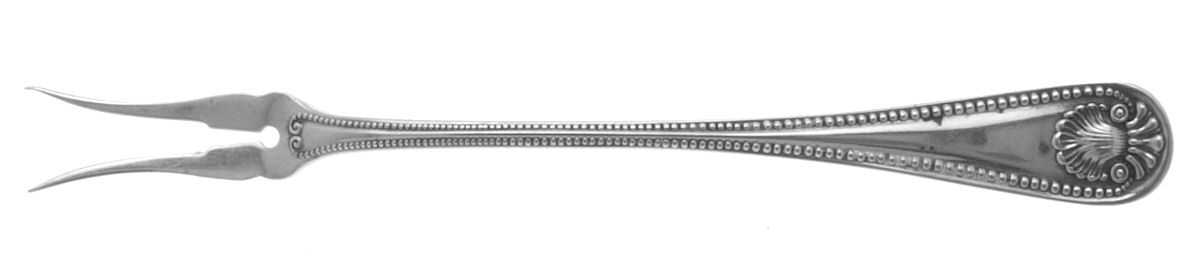 Bead (Sterling, 1880, Monograms) Two-Tine Butter Pick by Whiting Manf Co-1