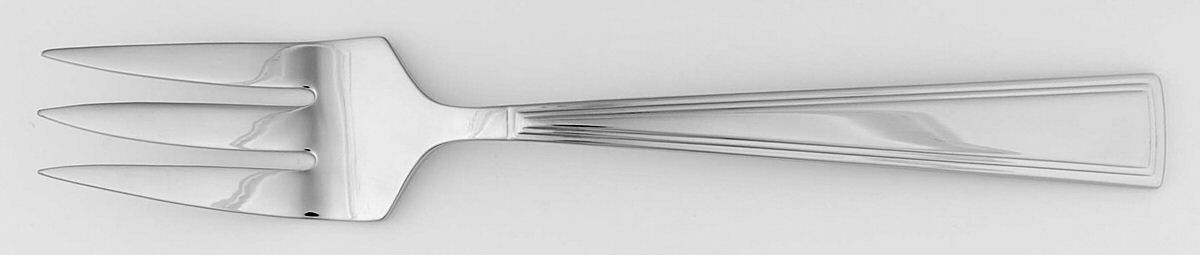 Beveled (Stainless) Large Solid Cold Meat Serving Fork by Wedgwood Silver-1