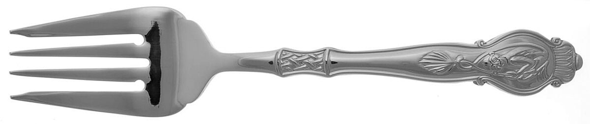 Monkey (Stainless) Medium Solid Cold Meat Serving Fork by Wallace Silver-1