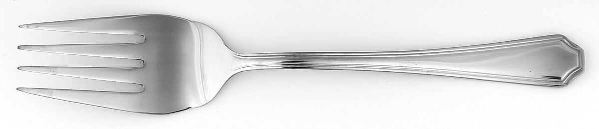 Arlington (Stainless) Medium Solid Cold Meat Serving Fork by Wallace Silver-1