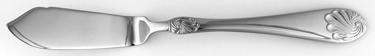 Swirl Shell (Stainless) Flat Handle Master Butter Knife by Wallace Silver-1