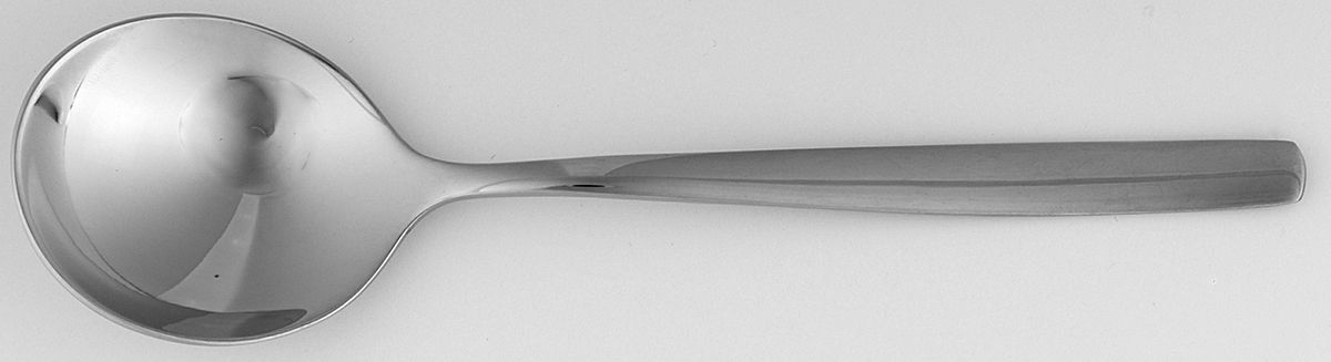 L'Esprit (Stainless, Hotel) Round Bowl Soup Spoon (Cream Soup) by WMF Flatware-1