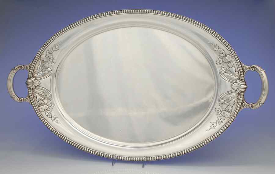 Stradivari (Sterling, Hollowware) Large Waiter Tray by Wallace Silver-1