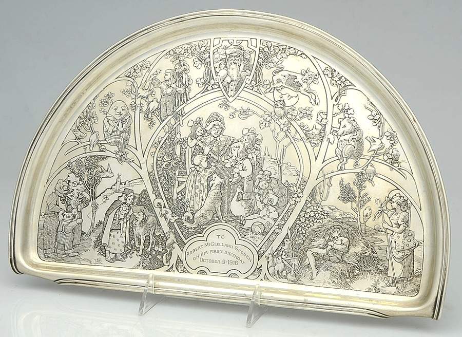 1558 (Sterling, Hollowware) High Chair Tray by Wm B Kerr-1
