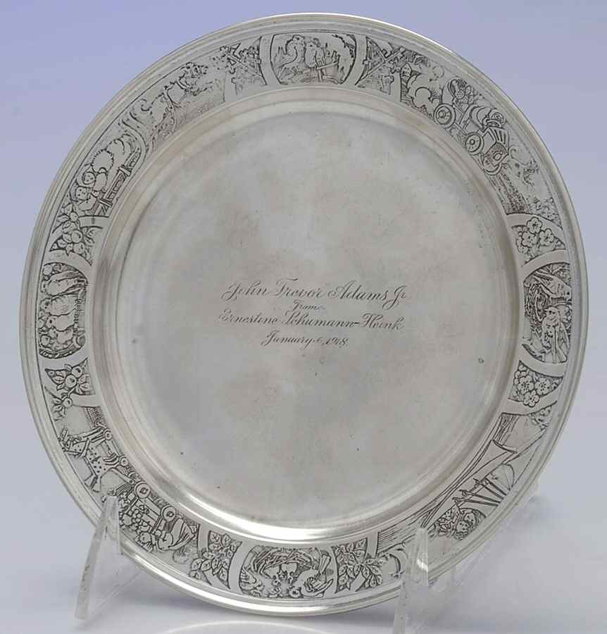 1558 (Sterling, Hollowware) Bread Plate by Wm B Kerr-1