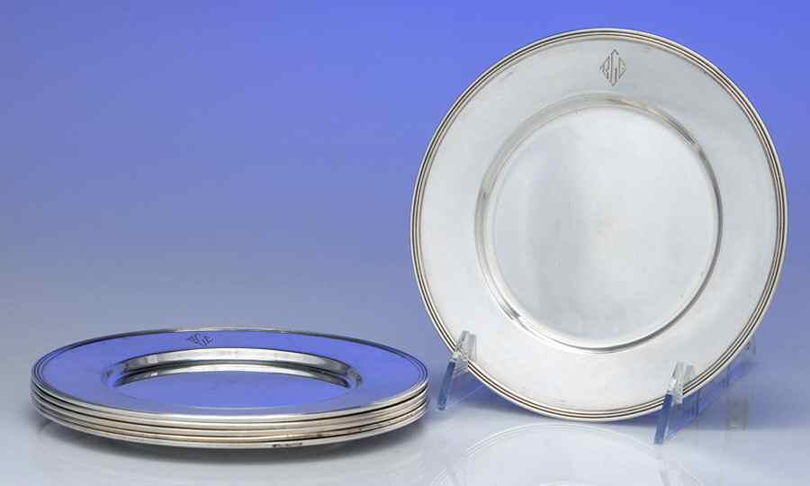 1337 (Sterling, Hollowware) Bread & Butter Plate - Set of 6 by Whiting Manf Co-1