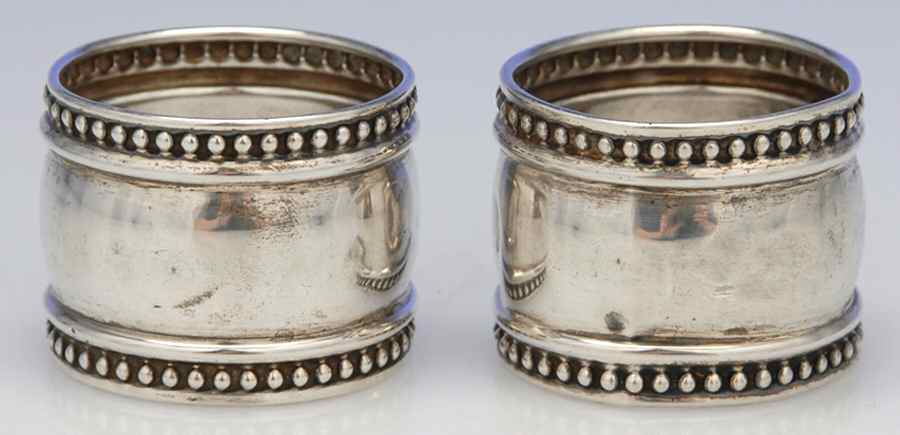 954 (Sterling, Hollowware) Napkin Ring - Set of 2 by Watson-1
